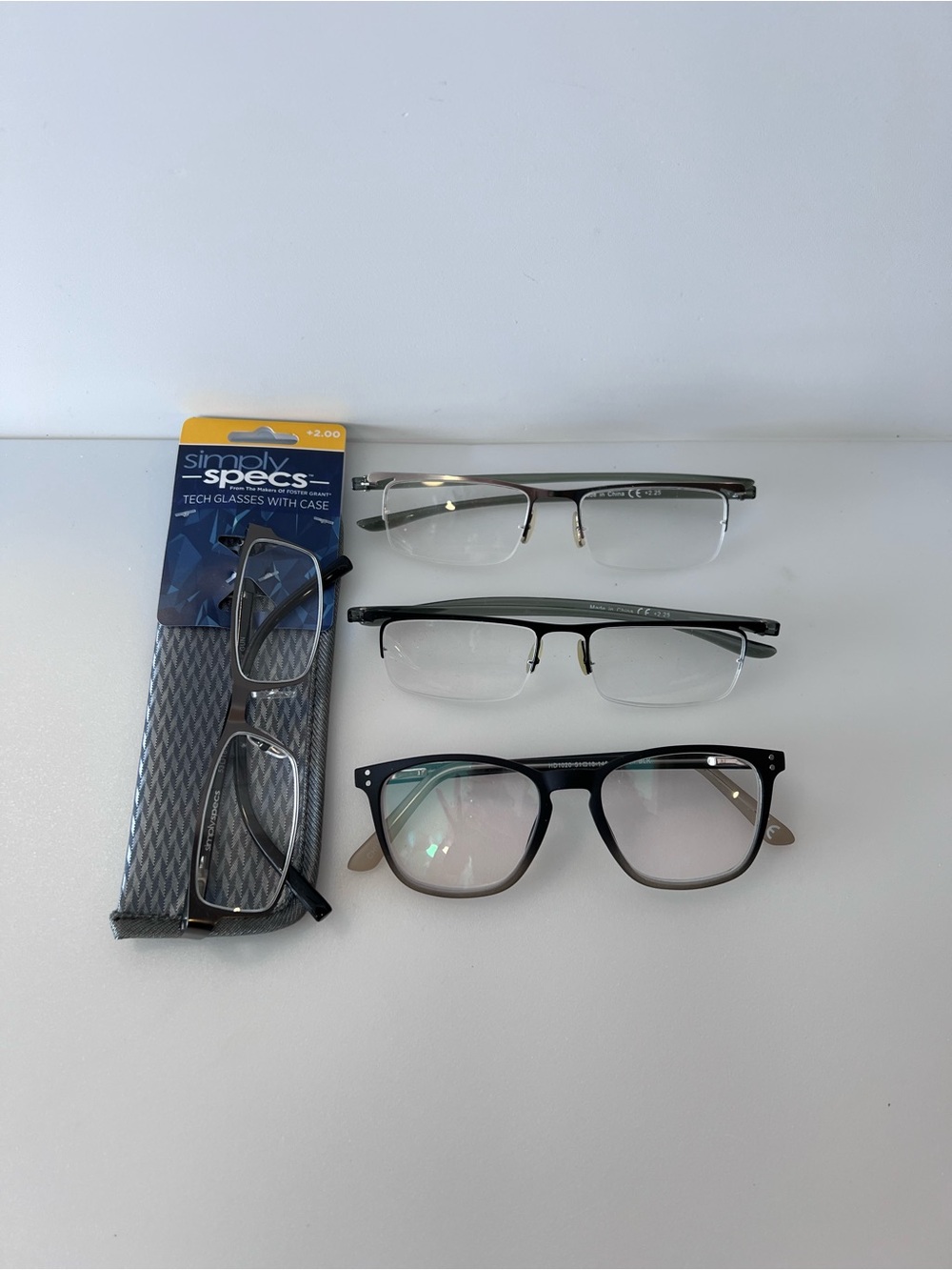 +2.25 Reading Glasses 3 pairs plus one pair of 2.00 reading glasses